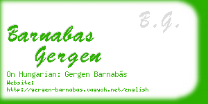 barnabas gergen business card